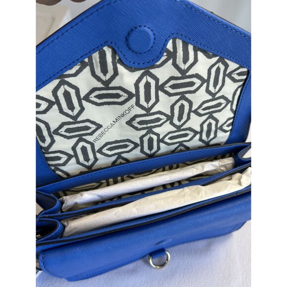 Rebecca Minkoff Hudson Moto Crossbody Bag in Bright Blue - New - Picture 5 of 6